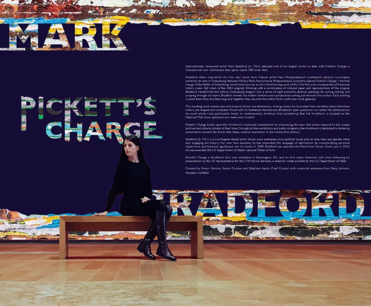 Mark Bradford exhibition branding by Danielle Dinstman