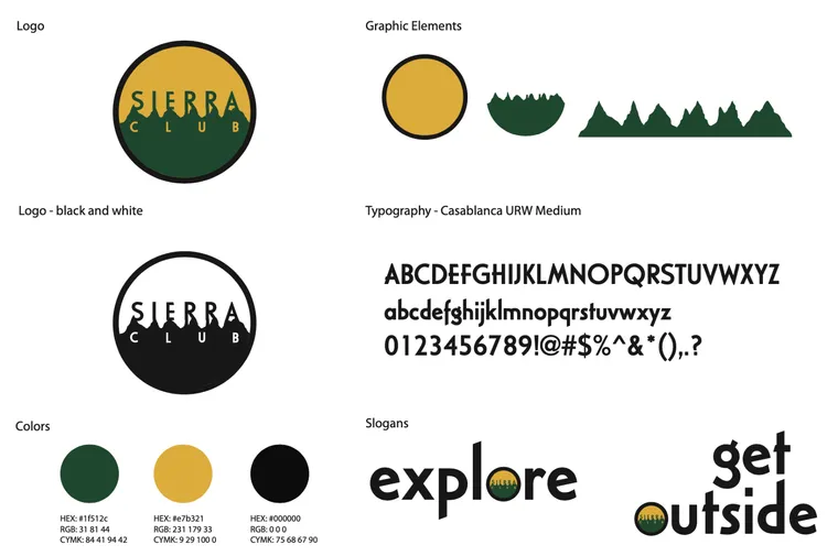 Sierra Club branding by Danielle Dinstman